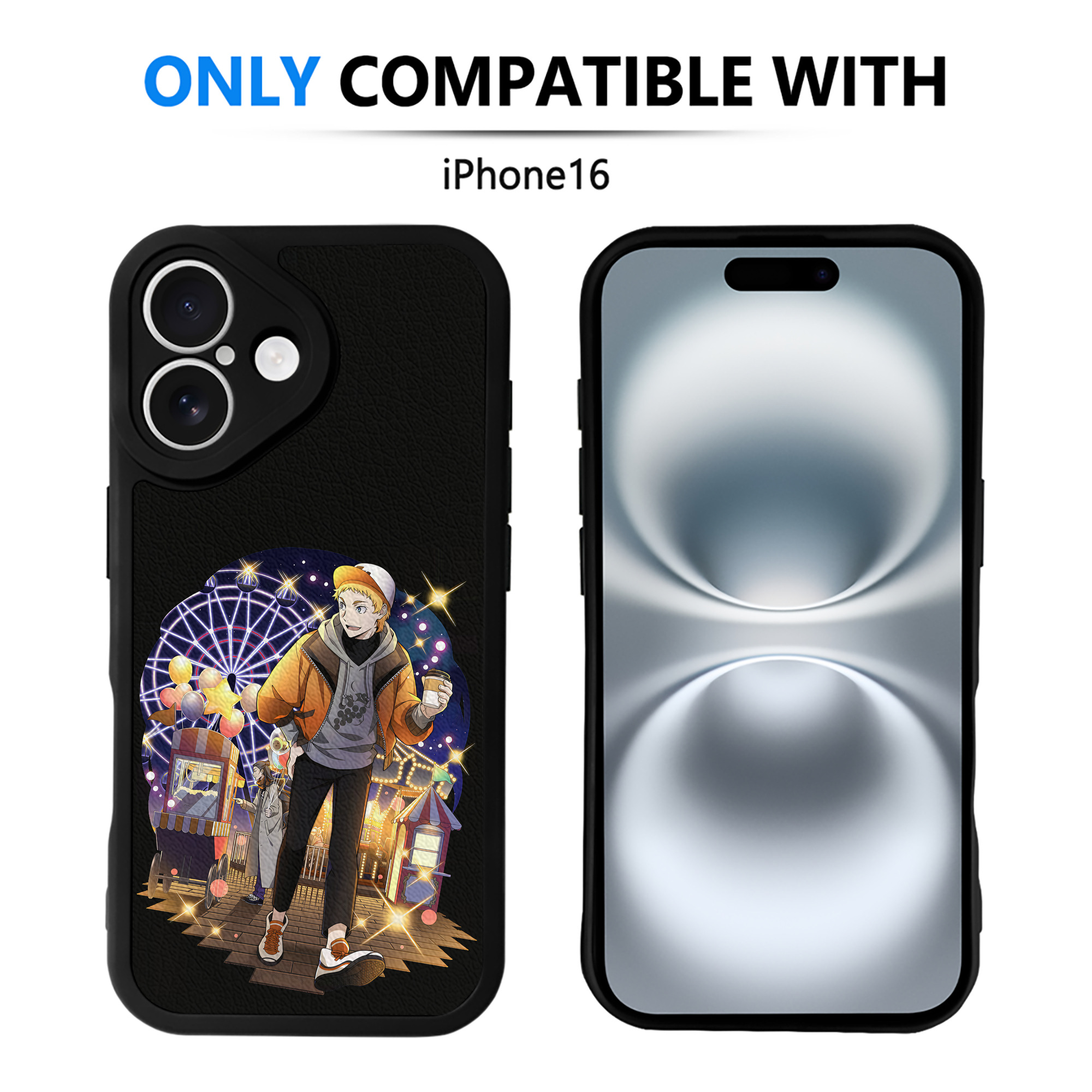 （画像用） 文豪ストレイドッグス Bungo Stray Dogs 【iPhone 16シリーズ対応】シリコンスマホケース（レザー調） 材質：シリコン